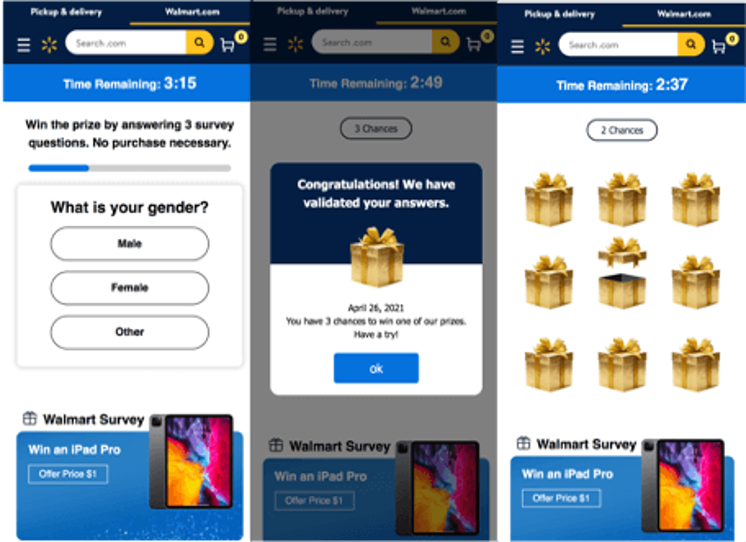 Walmart phishing scams