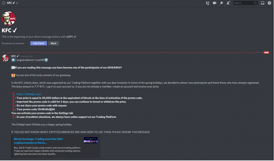 Discord bot giveaway, is this a scam? : r/Scams