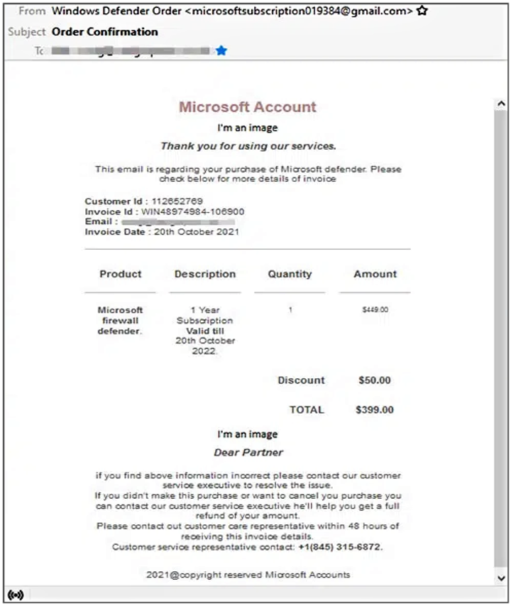Microsoft Spoofed In 'Microsoft 365 Invoice' Email Phishing Scam