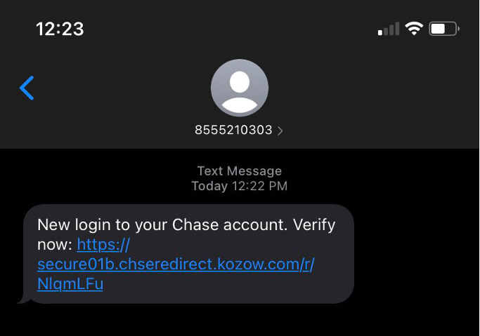 Chase 2025 text hoax