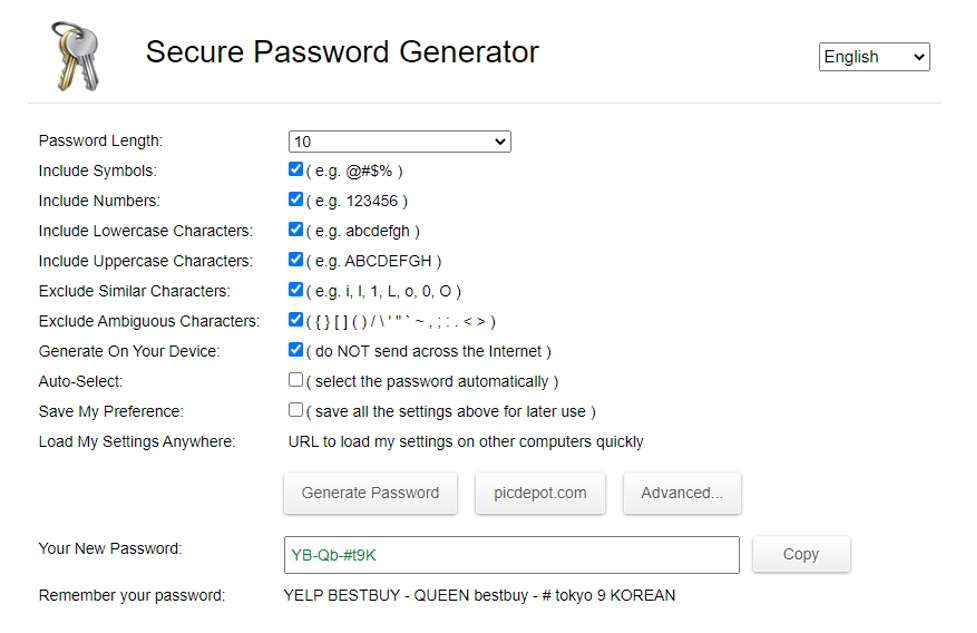 Passphrase generator