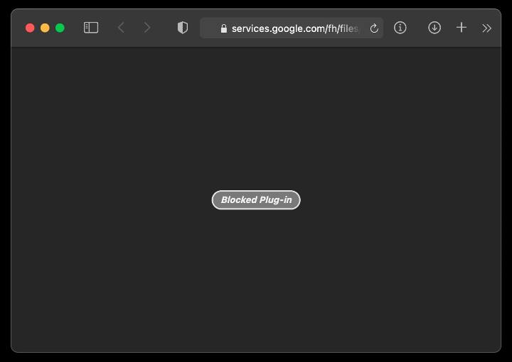 safari blocked plugin pdf 2022
